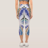 青緑の黄色のパタユニークーン カプリレギンス (裏面)