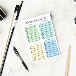 青緑の黄色を行う整理された物事 ポストイット