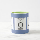青緑のCr O Wの周期表のコップ マグカップ (中央)
