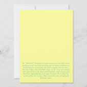 青緑は招待状Upshernishの渦巻きます 招待状 (裏面)