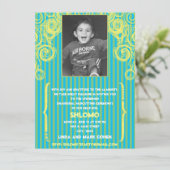 青緑は招待状Upshernishの渦巻きます 招待状 (スタンド正面)