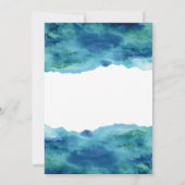 青緑アクア 水彩 太字で 私たちと一緒に祝おう 招待状 (裏面)