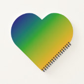 青緑イエローグラデーションデザイン ノートブック (裏面)