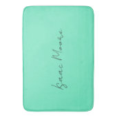 青緑エレガント筆書名 バスマット (正面縦)