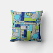 青緑ステンドグラス クッション (裏面)