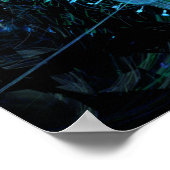 青緑フラクタルポスター ポスター (角)