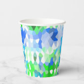 青緑モザイク 紙コップ (裏面)
