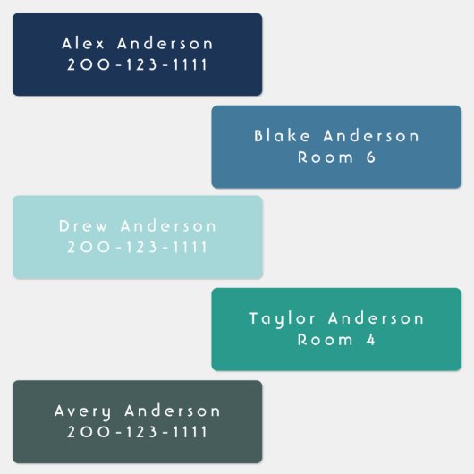 青緑中防水接着剤キッズラベル ラベル (グループ)