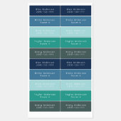 青緑中防水接着剤キッズラベル ラベル (シート)