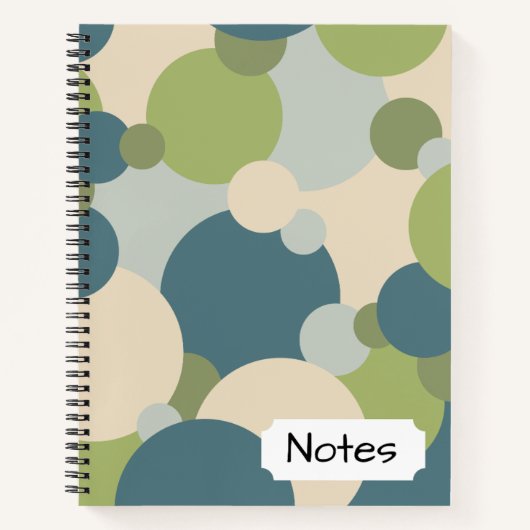 青緑分子スパイラルノート ノートブック (正面)