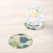 青緑分子紙コースター ラウンドペーパーコースター (インサイチュ)