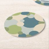 青緑分子紙コースター ラウンドペーパーコースター (アングル)
