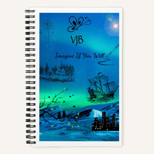 青緑想像もし ノートブック (正面)