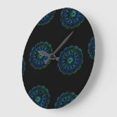 青緑曼荼羅 ラージ壁時計 (傾斜)