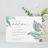 青緑水色紅葉オリーブブライダルシャワー 招待状 (スタンド正面)