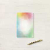 青緑紫ピンク赤オレンジ空白の黄 ポストイット (デスク上)