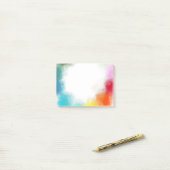 青緑紫黄色オレンジピンク赤虹 ポストイット (デスク上)