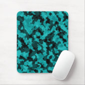 青緑色のカムフラージュのマウスパッド マウスパッド (マウス)