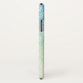 青緑色のグリッター赤面モガーリーノグラム名 Case-Mate iPhoneケース (裏面/右)