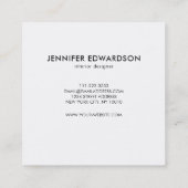 青緑色のティール（緑がかった色）水色（ばちゃばちゃ）跳ねるスプラッシュ スクエア名刺 (裏面)