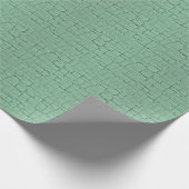 青緑色のパチパチ鳴る音のペンキ ラッピングペーパー (角)