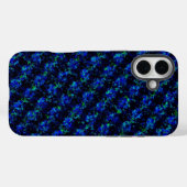 青緑色の割れたガラスパターン Case-Mate iPhoneケース (裏面 (横))