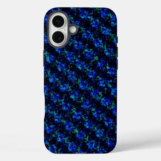 青緑色の割れたガラスパターン Case-Mate iPhoneケース (裏面)