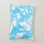 青緑色の大理石の質の枕 アクセントクッション (裏面(縦))