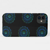青緑色の曼荼羅 Case-Mate iPhoneケース (裏面(横))