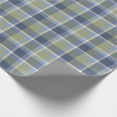 青緑色の格子状包み紙 ラッピングペーパー (角)
