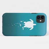 青緑色の海に対するウミガメ及び泡 Case-Mate iPhoneケース (裏面(横))