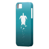 青緑色の海に対するウミガメ及び泡 Case-Mate iPhoneケース (裏面左)
