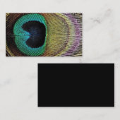 青緑色の紫色の孔雀の名刺 名刺 (正面/裏面)