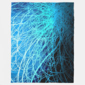 青緑色の線形Explosion2 -フリースブランケット フリースブランケット (正面)