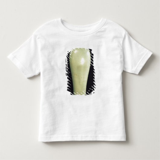 青緑色の艶出しが付いている6月「Meiping」のつぼ トドラーTシャツ (正面)