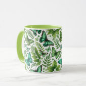 青緑色の蝶 マグカップ (正面左)