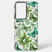 青緑色の蝶 SAMSUNG GALAXYケース (裏面)