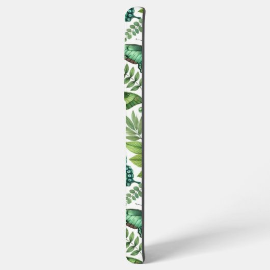 青緑色の蝶 SAMSUNG GALAXYケース (左側面)