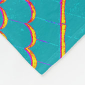 青緑色の鉄片Thunder_Cove フリースブランケット (角)