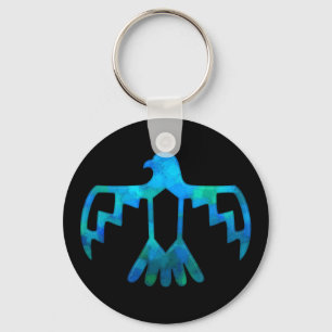 青緑色の雷鳥Keychain キーホルダー