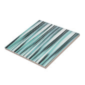 青緑色の青い海Stripeyはパターンを並べます タイル (側面)