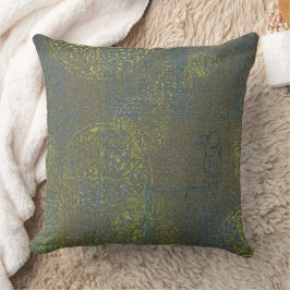 青緑色の青のパターン クッション