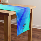 青緑色の ショートテーブルランナー (インサイチュ)