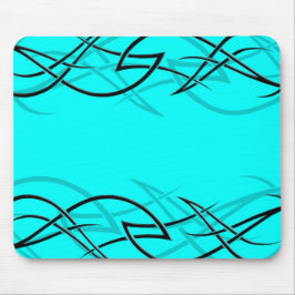 青緑色の"優雅"のマウスパッドの黒 マウスパッド