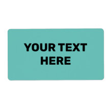 青緑色テクスチャーシンプル文字ミニマルスタイルラベル