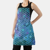 青緑色ハニカムパターン エプロン (インサイチュ)