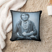 青緑色ピストルStereoviewのヴィンテージのユート族のインディアン クッション (ブランケット)