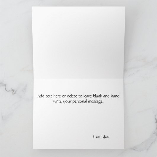 青緑色フクロウ カード (内部)