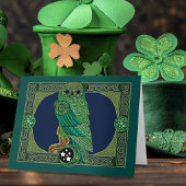 青緑色フクロウ カード