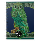 青緑色フクロウ ノートブック (正面)